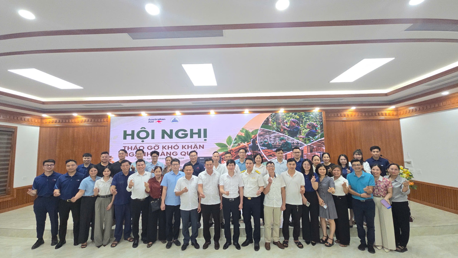 Delegates taking a group photo at the conference